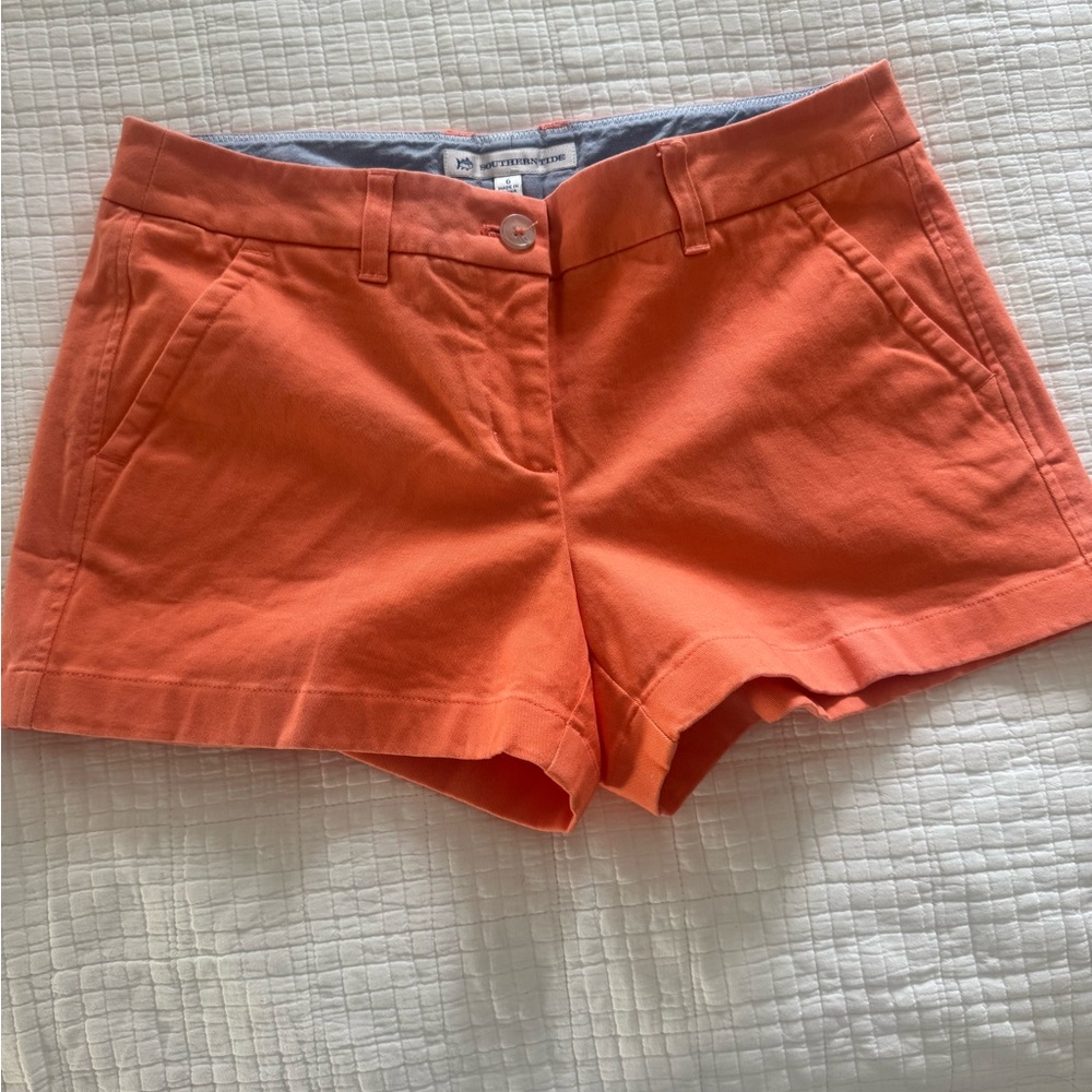 Southern Tide Women's Coral Cotton Shorts - Size 6